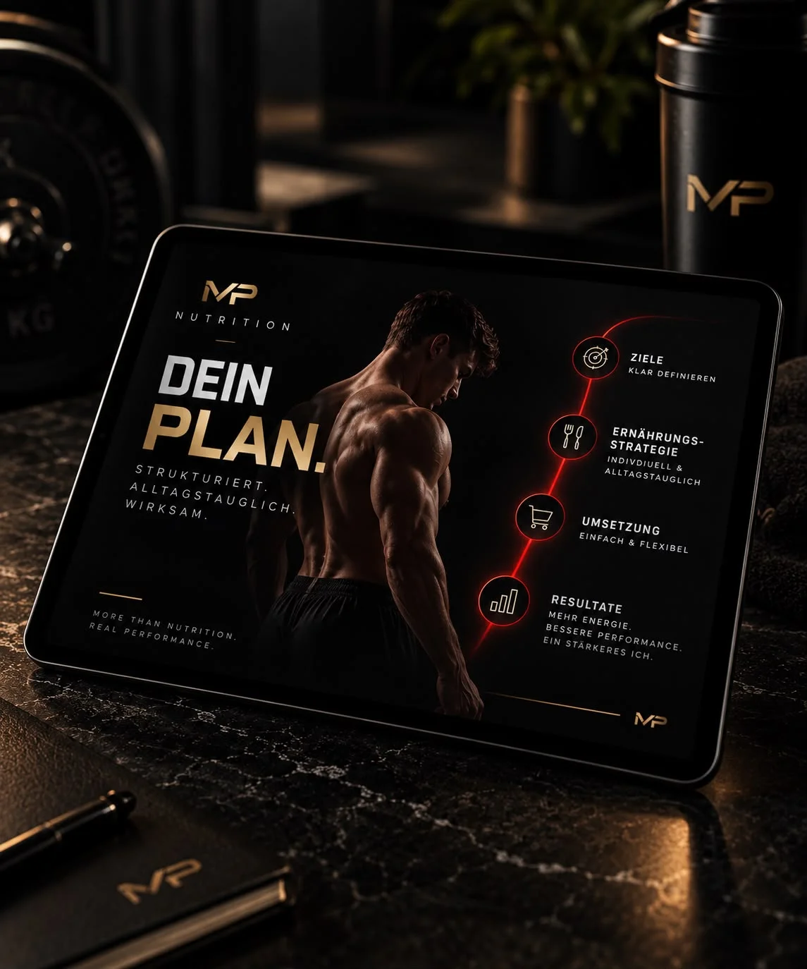 Individueller Trainings- und Ernährungsplan als Teil des Systems